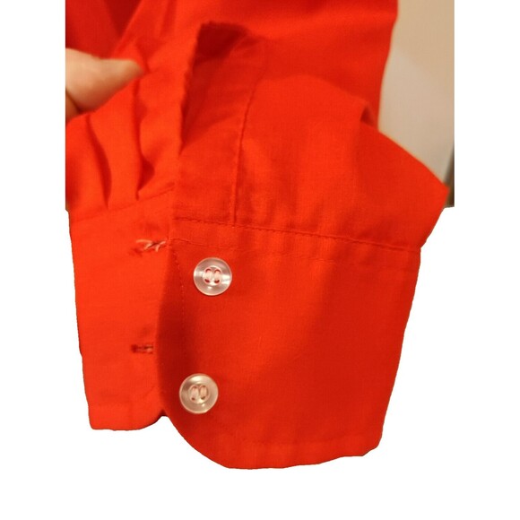 Vintage Arrow "Shirt Tails" Color Red Long Sleeve Point Collar Shirt 17-17 1/2 - Picture 8 of 8
